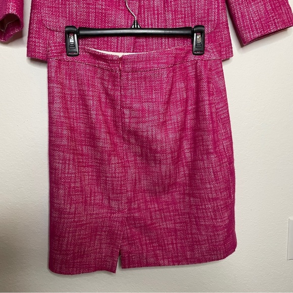 Banana Republic Pink Tweed Blazer and Skirt Suit Set Size 8 Career - Picture 9 of 12